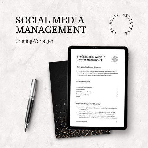 Briefing-Vorlagen – VA Social-Media- & Content-Management