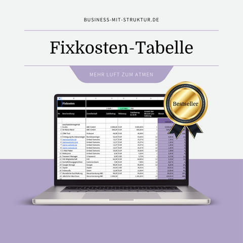 Fixkosten Tabelle Vorlage - Lockere dein enges Kostenkorsett, damit du leichter atmen kannst.